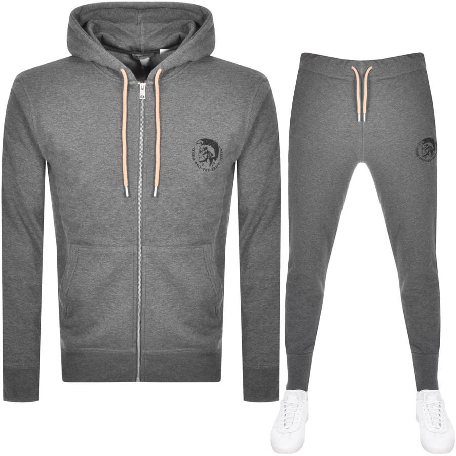 Alternative Image for ProductDiesel Hooded Tracksuit Grey1